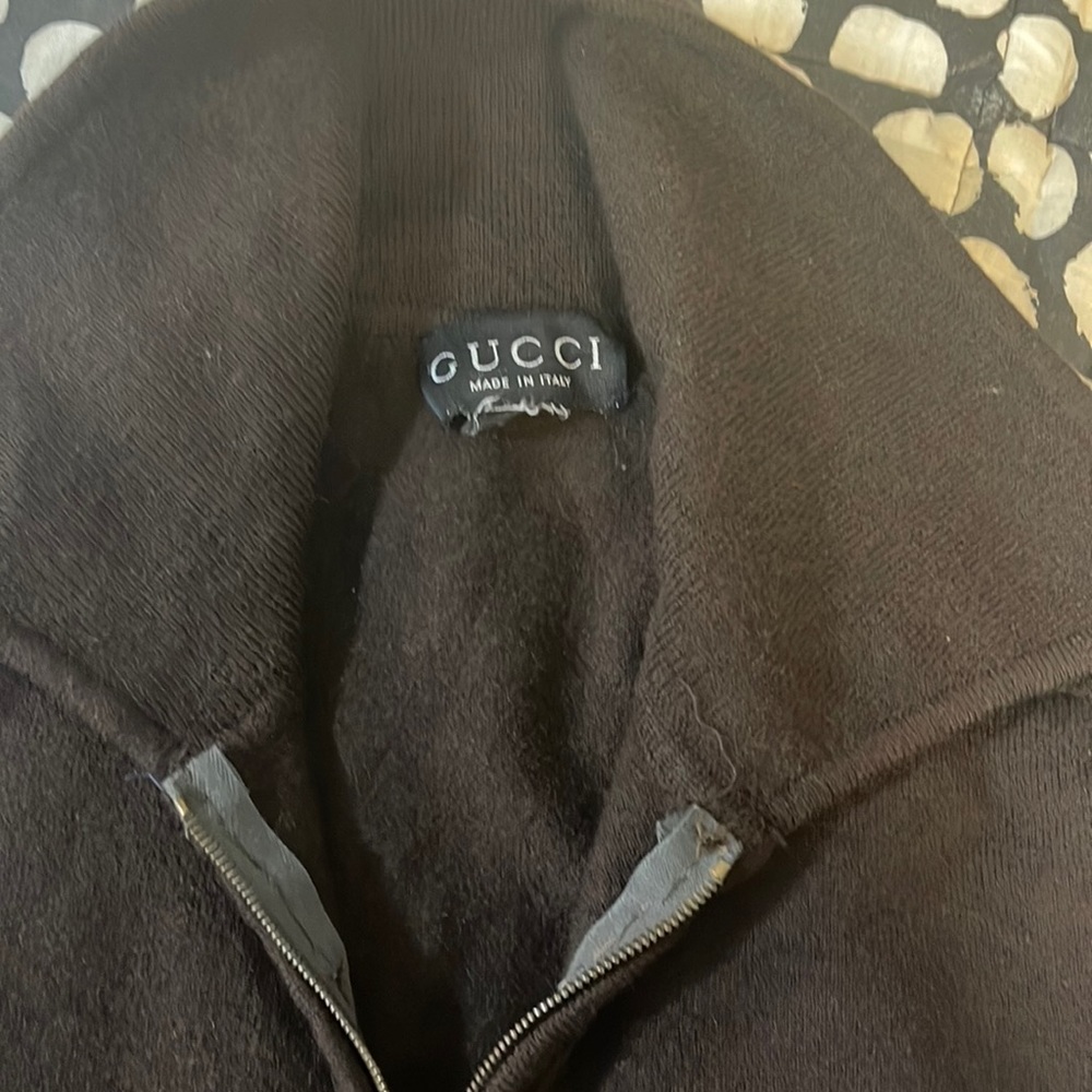Gucci cardigan blue with brown with zipper